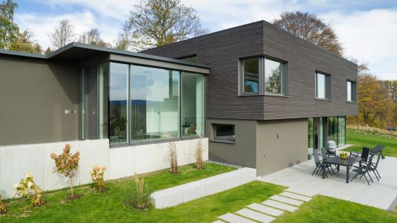 Holz-Fenster im Neubau